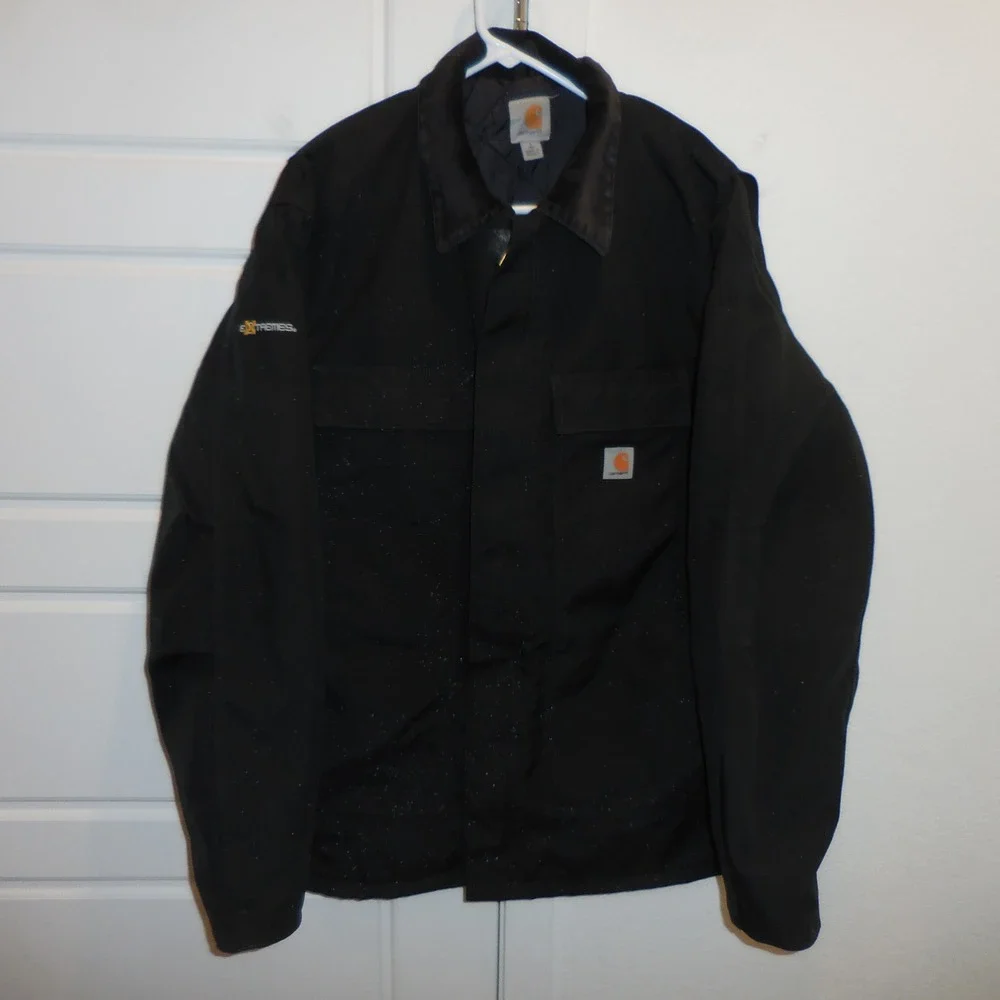 Carhartt Extremes Arctic Coat Mens Large Tall Black Cordura Nylon Jacket C55 BLK